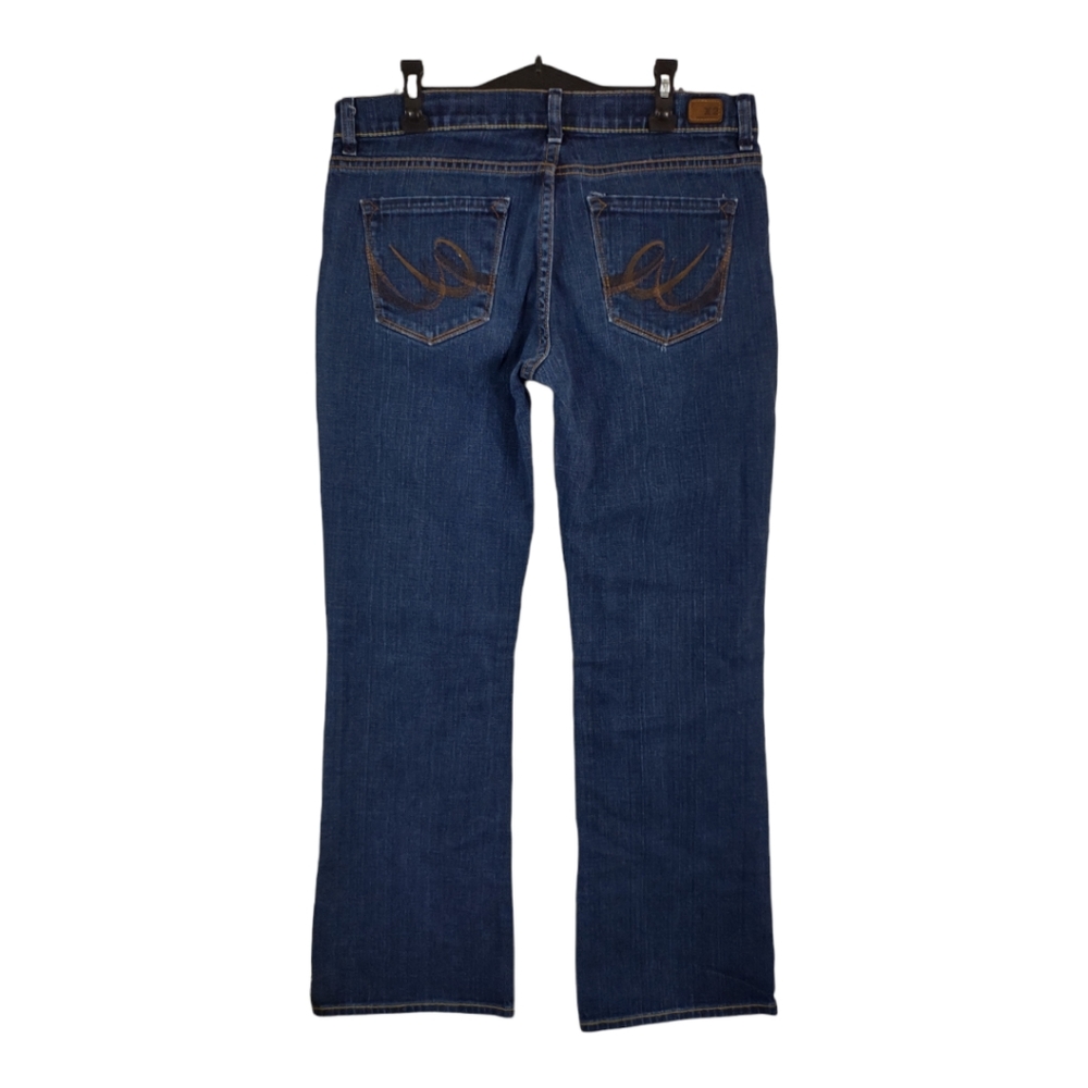 X2 Curvy W31 Regular Rise Bootcut 5 Pocket Dark Wash Womens Blue Jeans Size 8